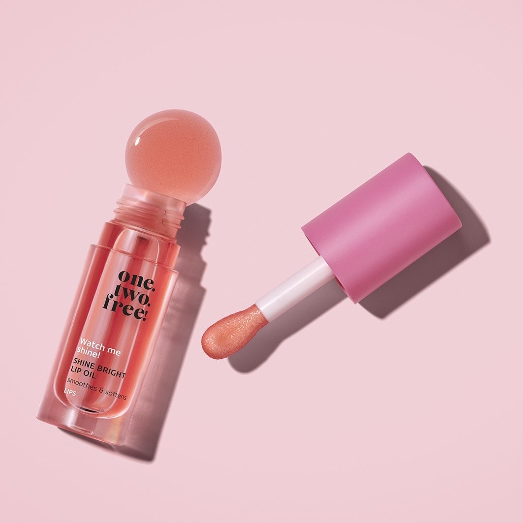 vienas.du.nemokamai! Švytintis lūpų aliejus – 5 ml