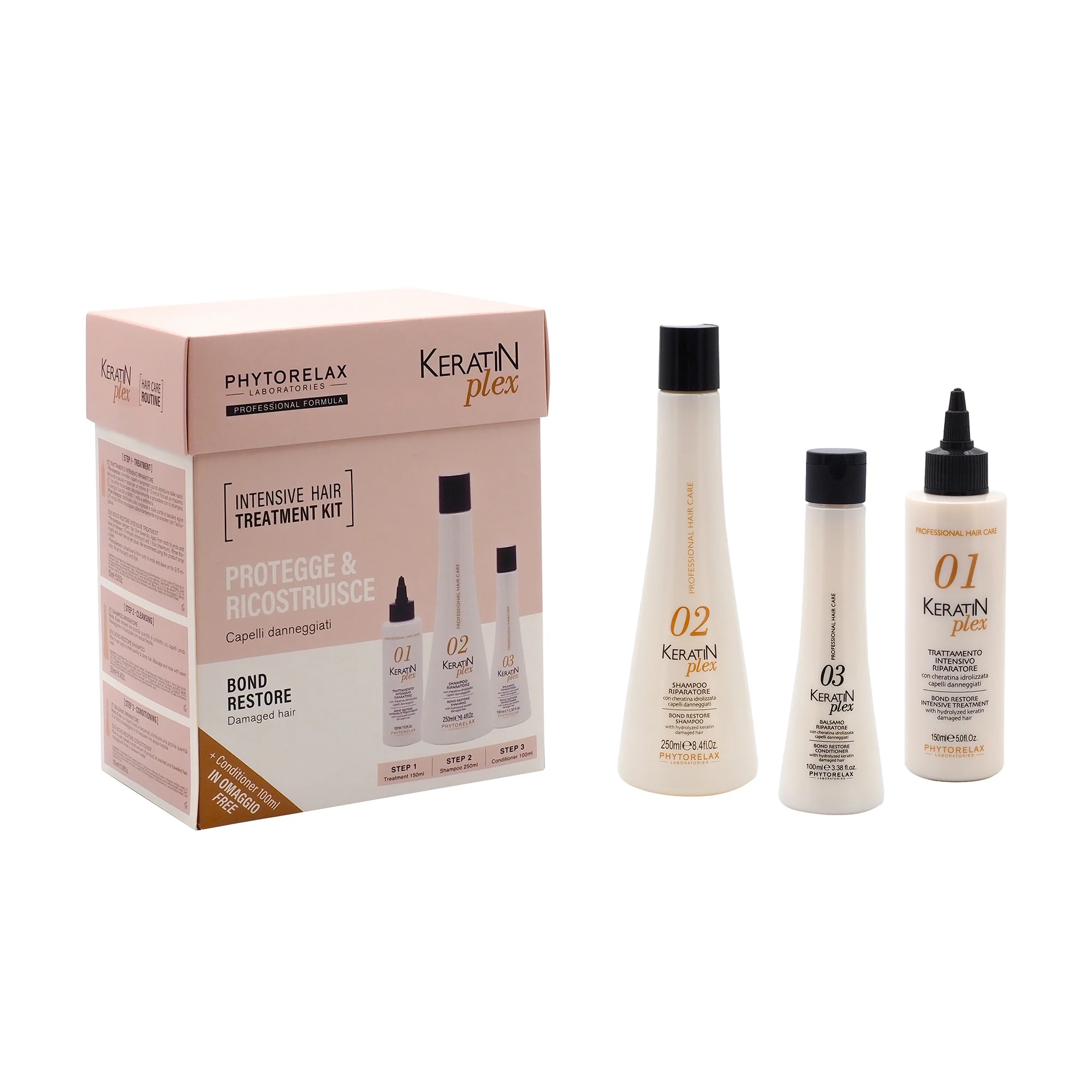 Keratin Repair Gift Box Professional Hair Care Keratin Plex - Cofanetti per Capelli