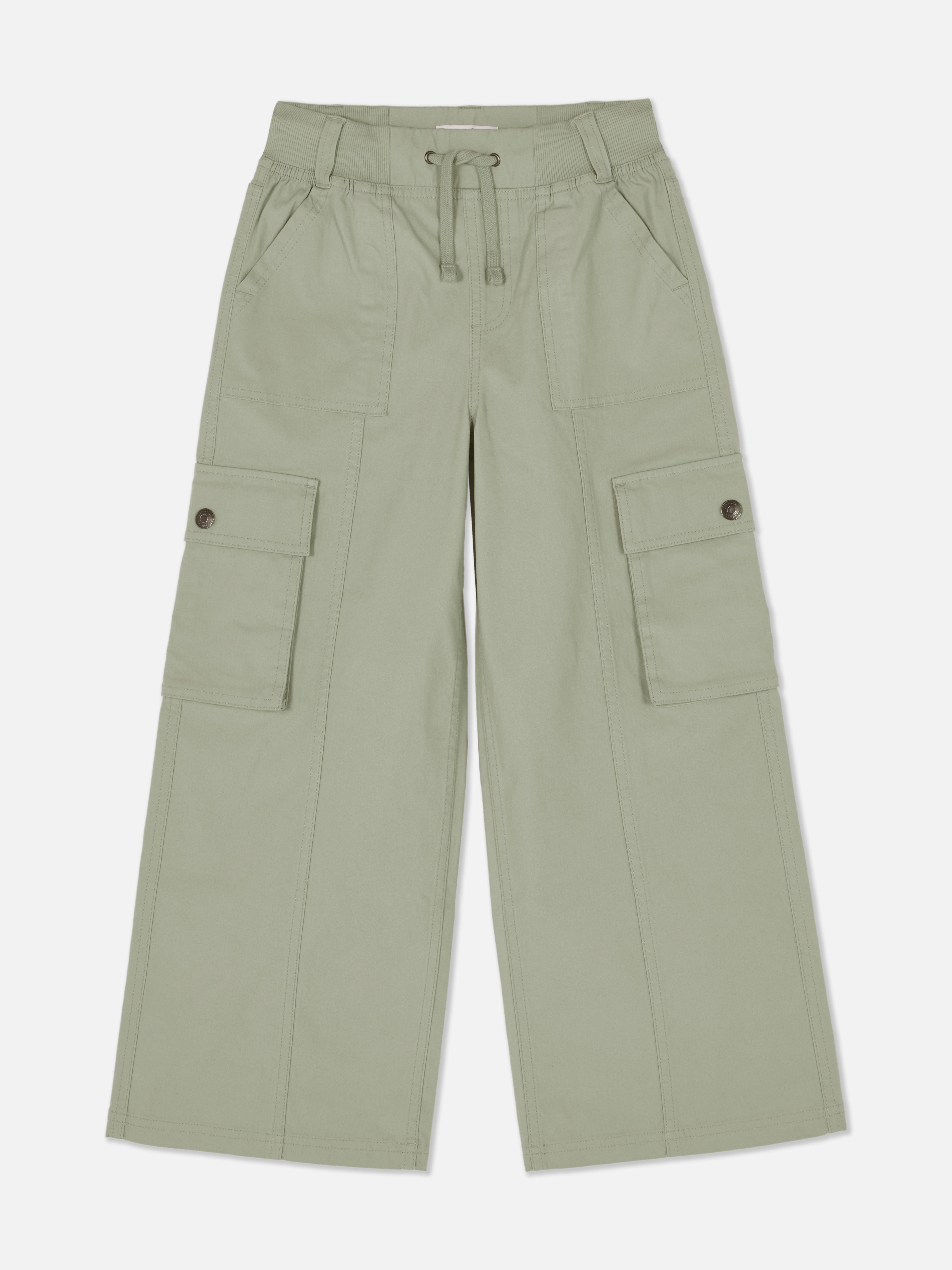 Cargobroek met wijde pijpen Broek met wijde pijpen, elastische tailleband en handige zakken