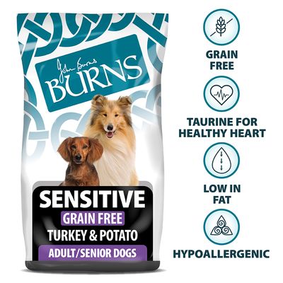 Burns Adult & Senior Sensitive Grain-Free - Kalkoen & Aardappel