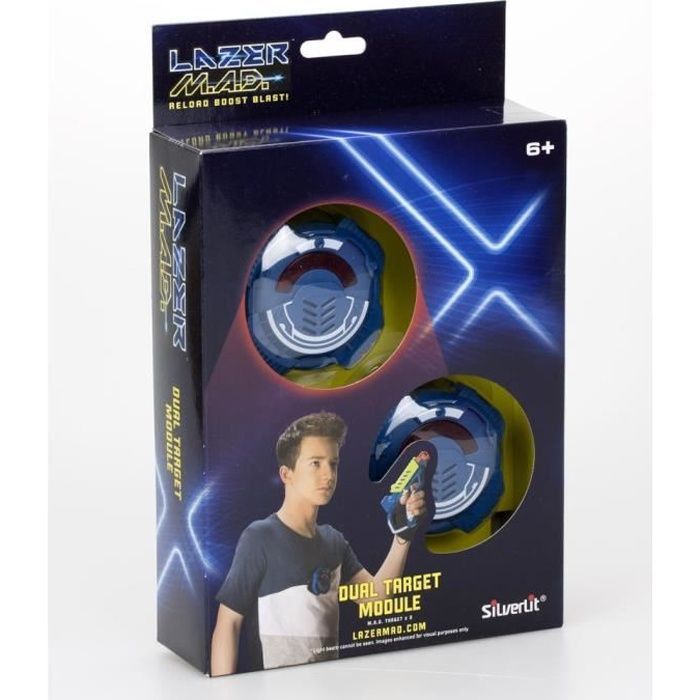 Laser Tag Game - Silverlit - Lazer Mad - Dual Target Module - For Children Ages 6 and Up - Black