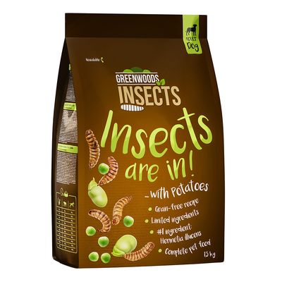 Insekten aus dem Grünen Wald mit Kartoffeln, Erbsen und Ackerbohnen