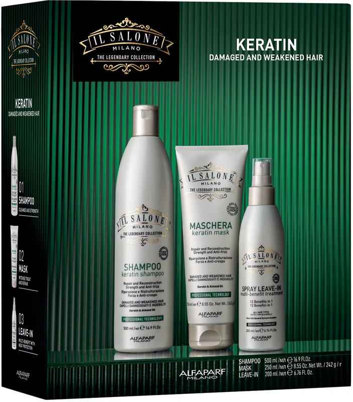 Alfaparf Milano Il Salone Milano Keratin kit darilni set za poškodovane lase