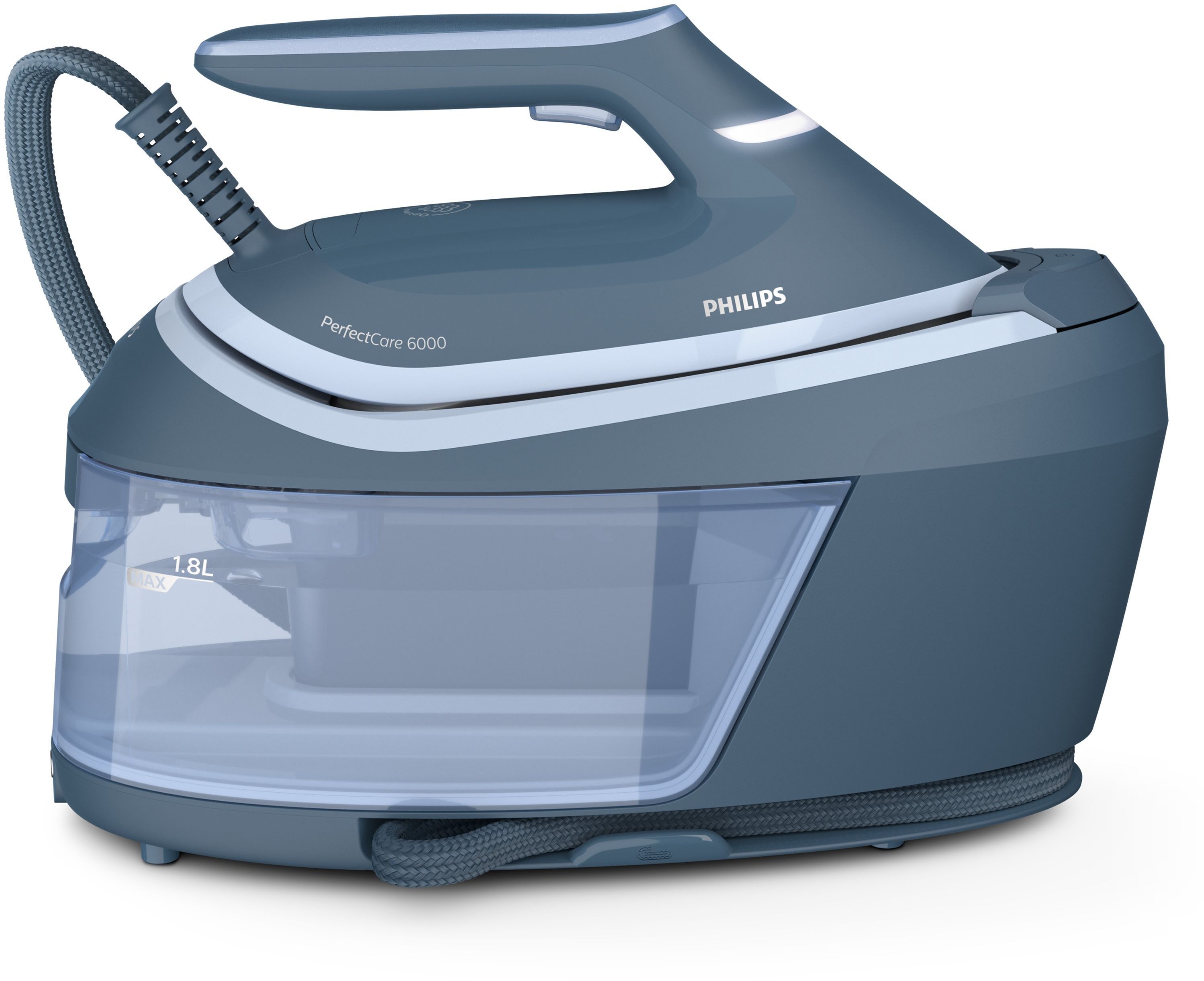 Ferro da stiro con generatore di vapore - PHILIPS - PSG6042/20 - Serie PerfectCare Compact 6000 - 8 bar - 1,8 l - Blu