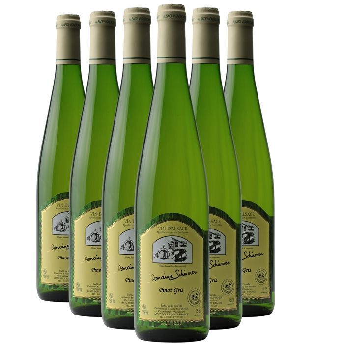 Domaine Schirmer Alsace Pinot Gris 2024 - Witte wijn uit de Elzas (6x75cl)