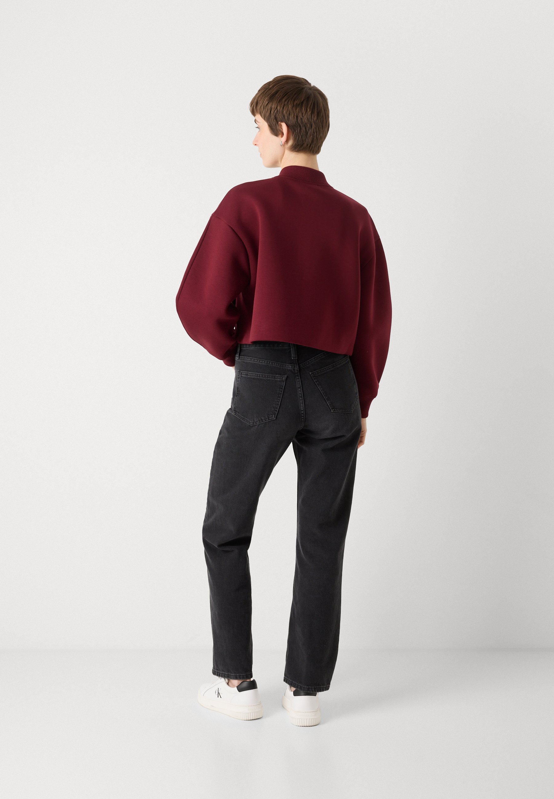 Calvin Klein Jeans sweatshirt met rits - dieprood