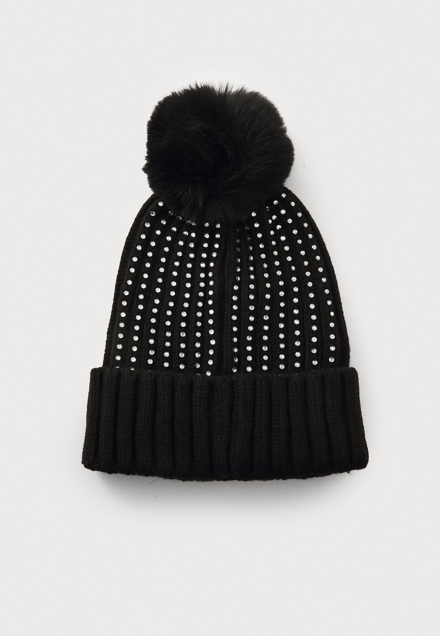 Bonnet Guess à pompon unisexe - noir de jais