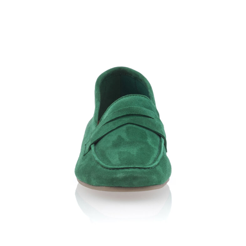 Grüne Damen-Loafer/Bootsschuhe