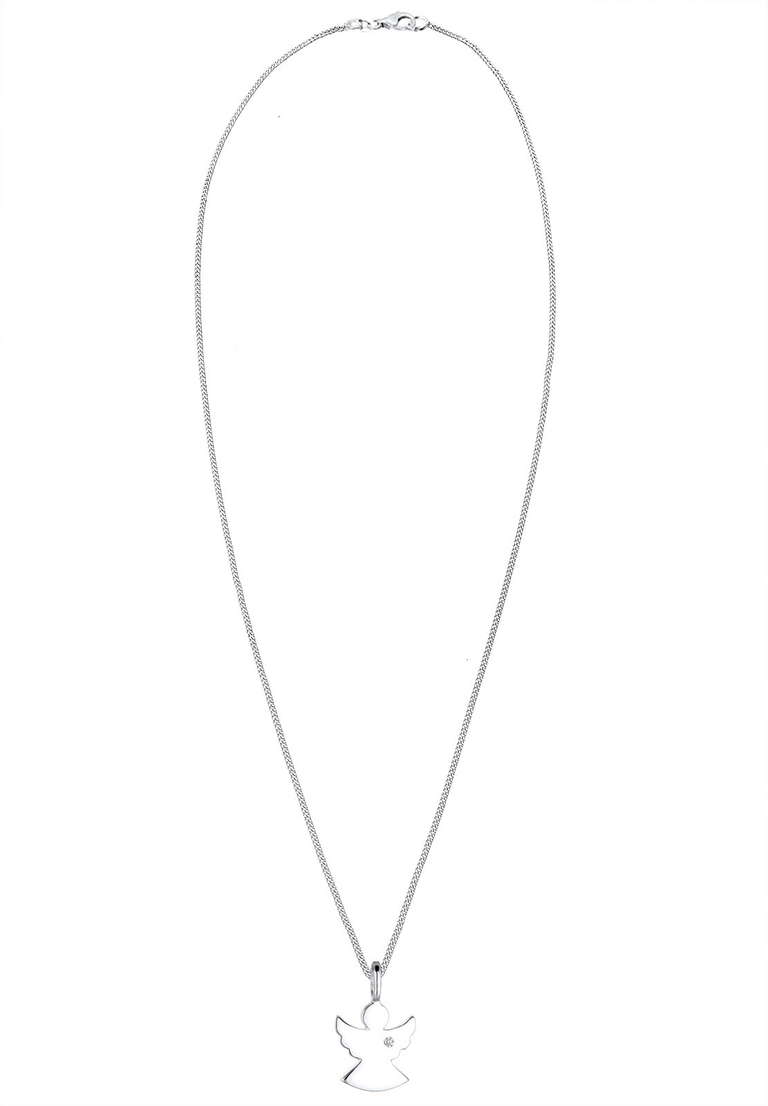 Elli DIAMONDS Femme Pendentif Ange Filigrane avec Diamant (0.02 ct.) en Argent Sterling 925