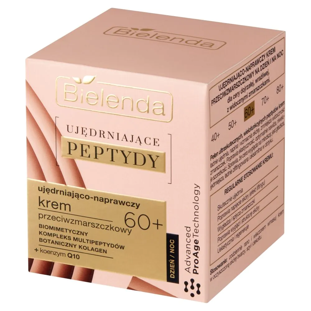 Bielenda Ujędrniające Peptydy Ujędrniająco-naprawczy krem przeciwzmarszczkowy 60+ dzień/noc