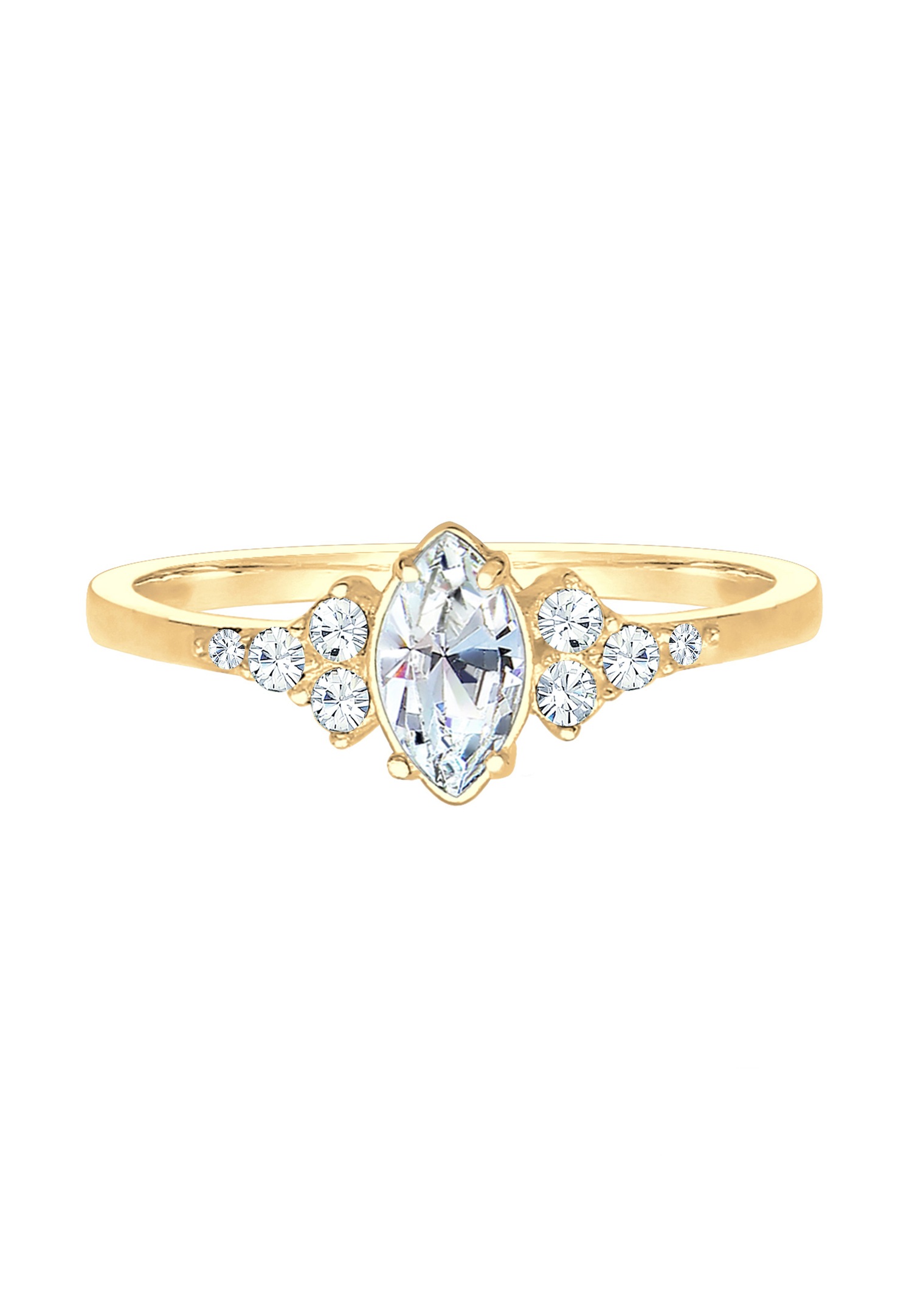Elli Femmes Valentin Marquise avec Cristaux en Argent Sterling 925