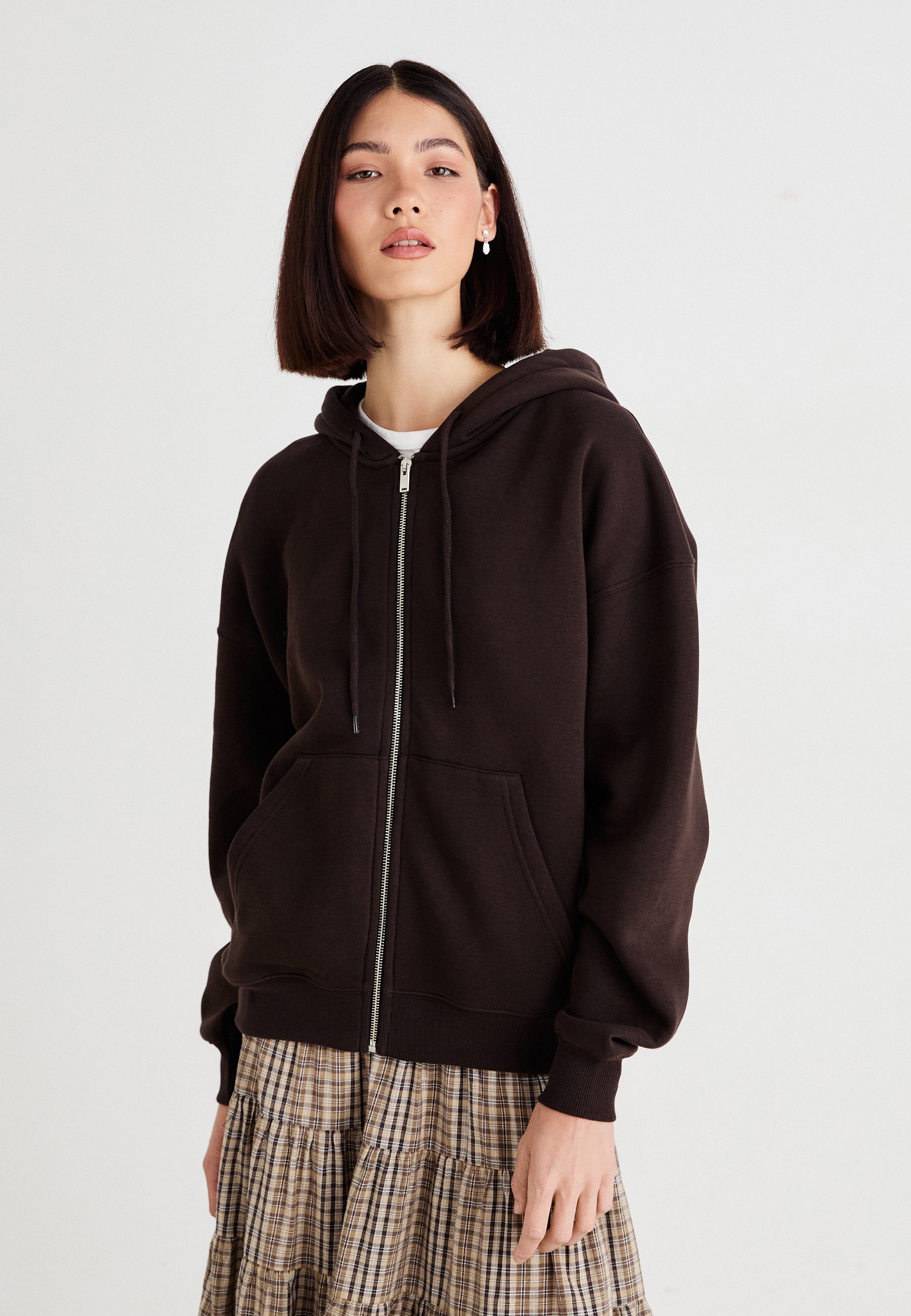 Sweat-shirt zippé Gina Tricot - taupe