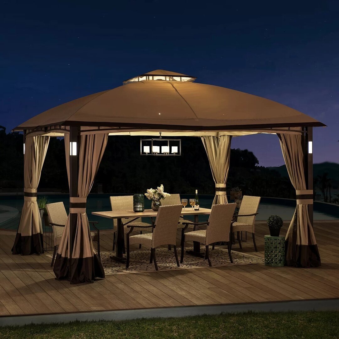Moorehead stalen tuinpaviljoen van 3,66 m breed x 3 m diep