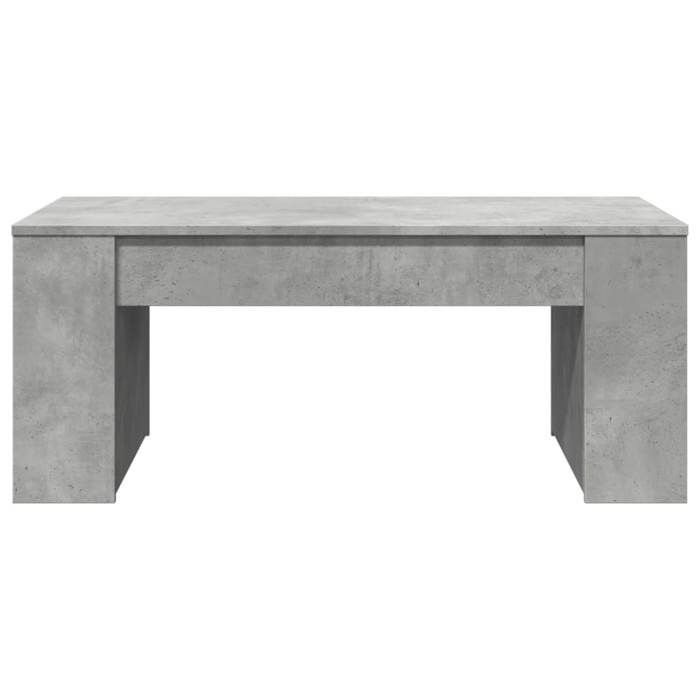 Tavolino da caffè vidaXL, grigio cemento, 102x55x42 cm, legno composito, tavolino laterale, tavolino da soggiorno, tavolino d'appoggio, 831856