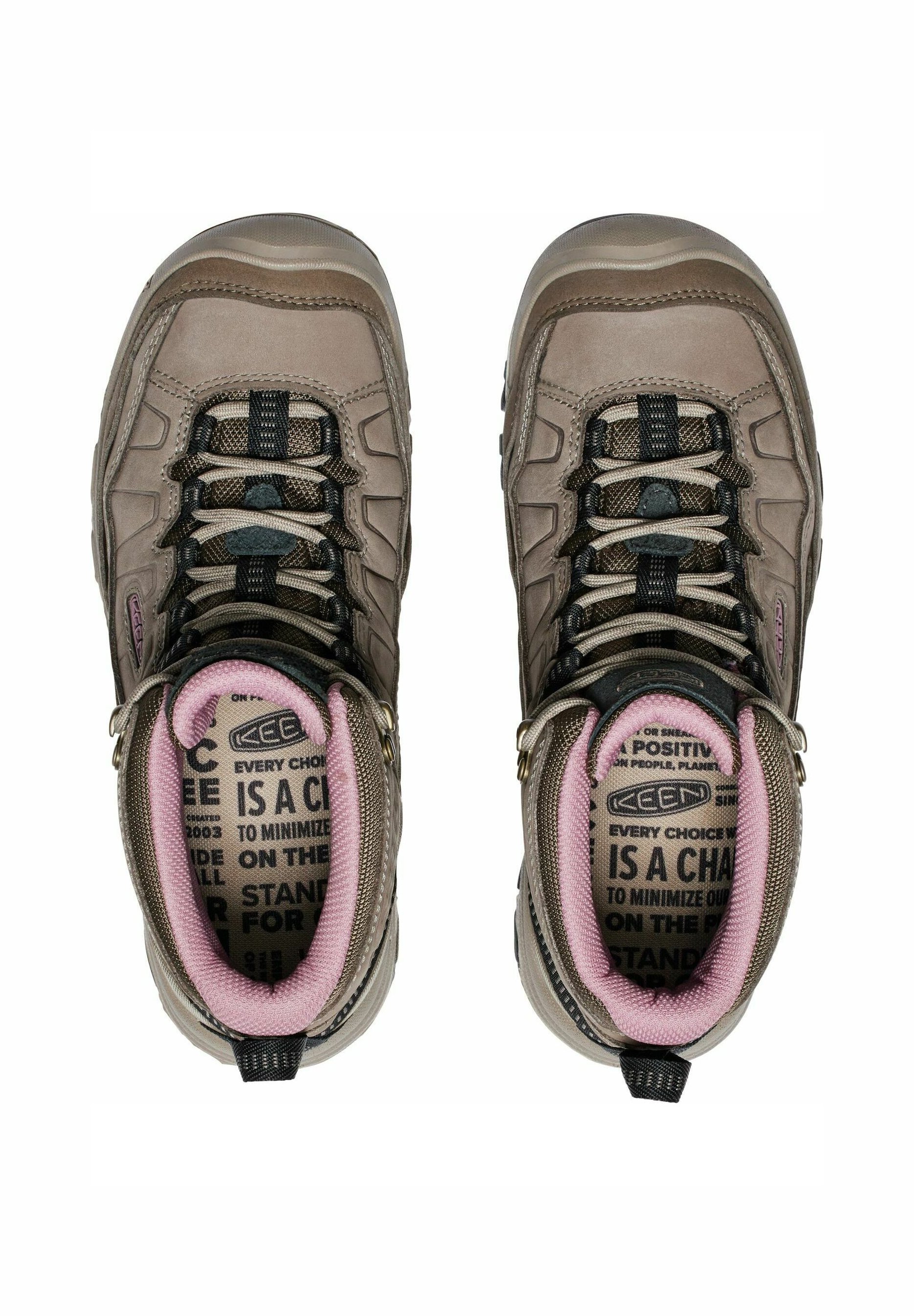 Keen TARGHEE MID - Wandelschoenen - bruingrijs roze
