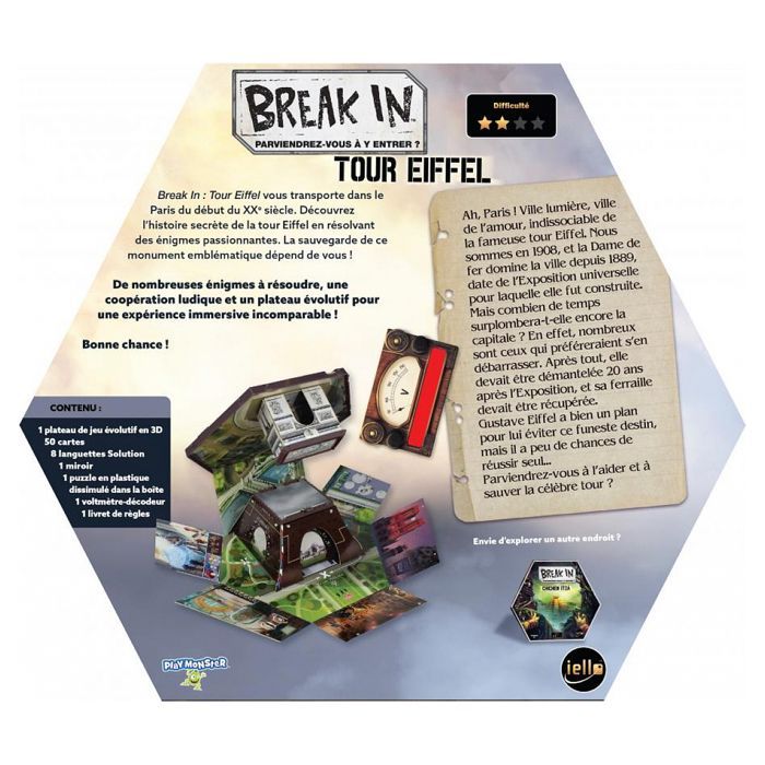 Jeu d escape game Iello Break In Tour Eiffel