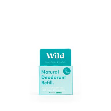 Wild Natural -deodorantin täyttöpakkaus, raikas puuvilla, 40 g