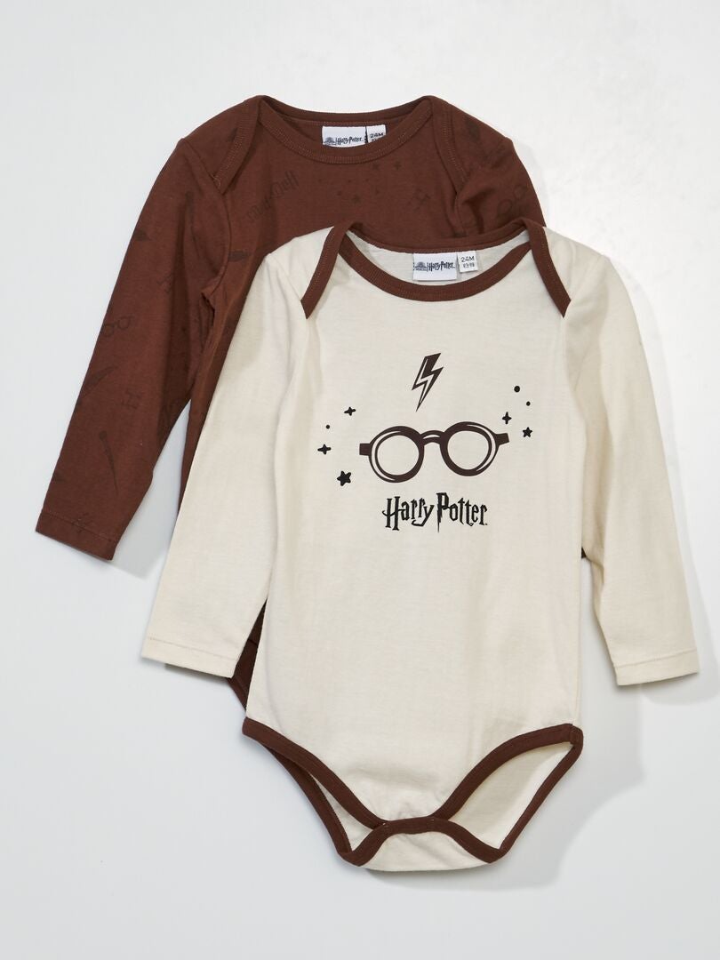Conjunto de 2 bodys de algodón puro de 'Harry Potter' - MARRÓN