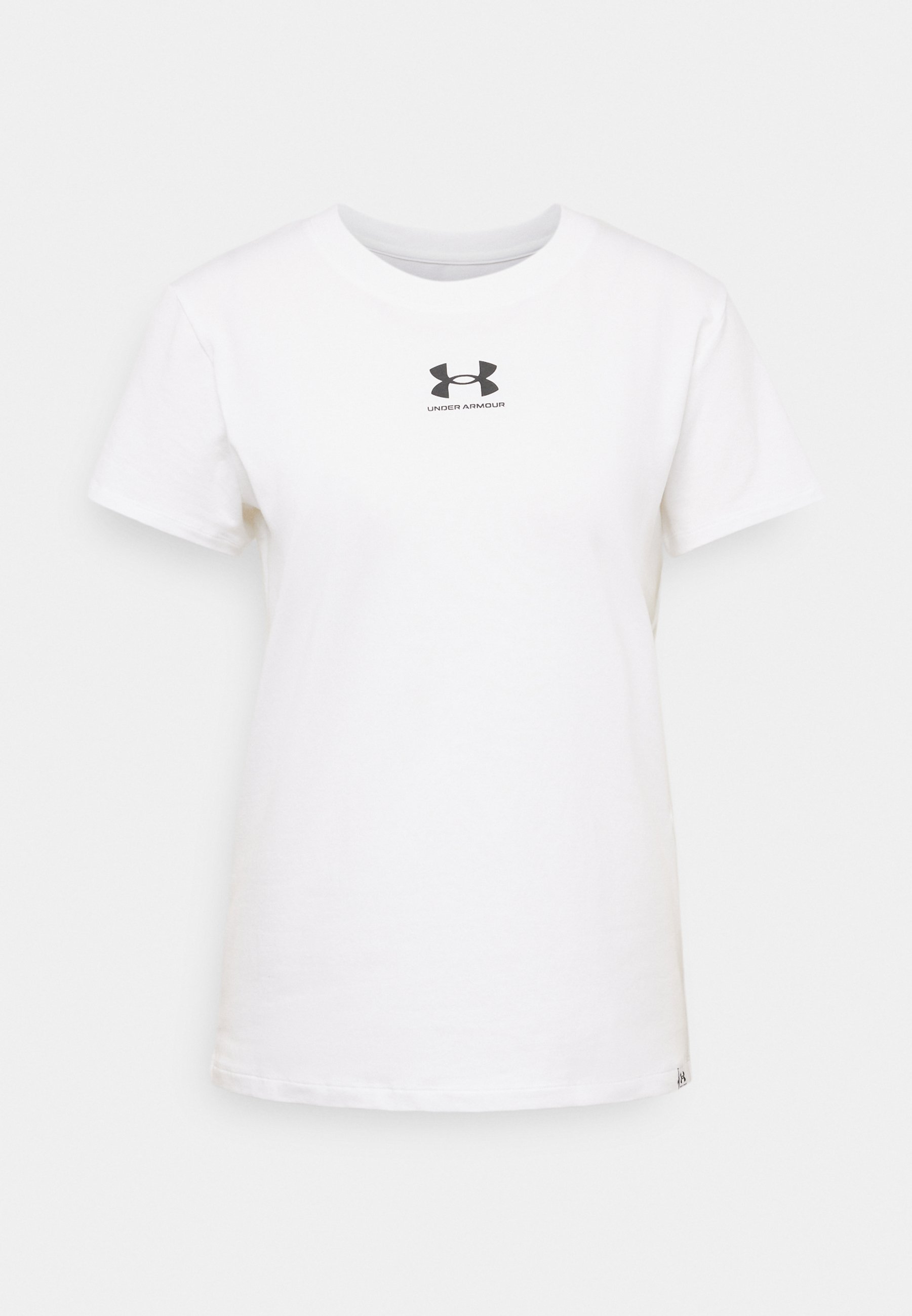Under Armour RIVAL CORE - Lihtne T-särk - valge/must