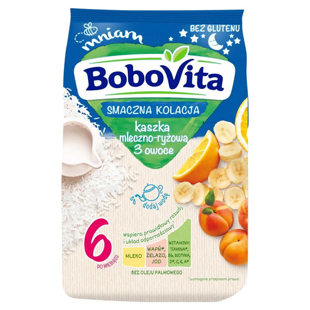 Bobovita Kaszka Mleczno-Ryżowa Owocowa