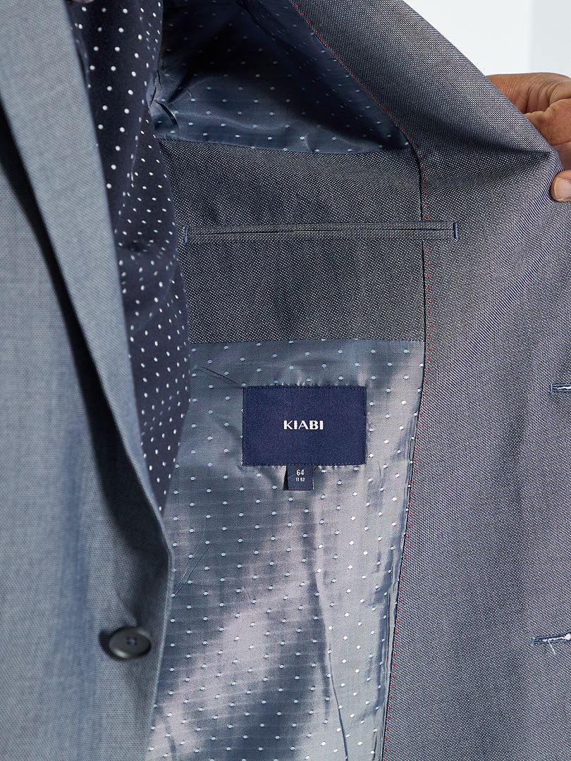 Chaqueta de traje de corte regular - azul y negro