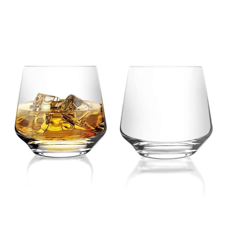 Lot de 2 verres à whisky haut de gamme, grande contenance, pour whisky écossais, bourbon et cocktails.
