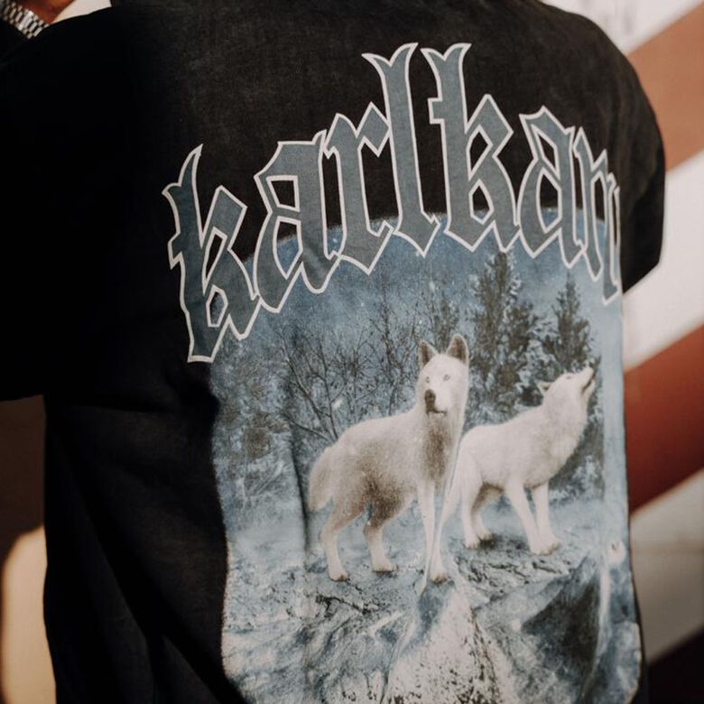 Chest Signature Oversized Tvättad Heavy Sweat Wolf Full Dragkedja
