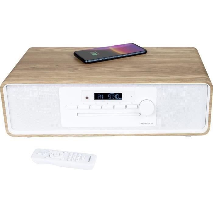 Sistema micro Hi-Fi Bluetooth - THOMSON - Bianco e nero - Radio FM/CD/MP3/USB, 60W, equalizzatore