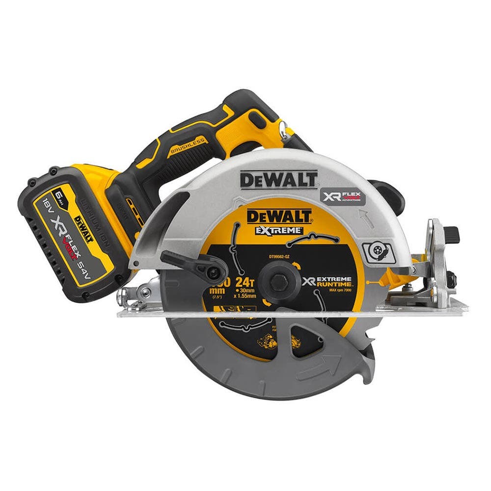 DEWALT 18 V:n harjaton XR FLEXVOLT Advantage 6,0 Ah:n pyörösahasarja DCS573T1-XE