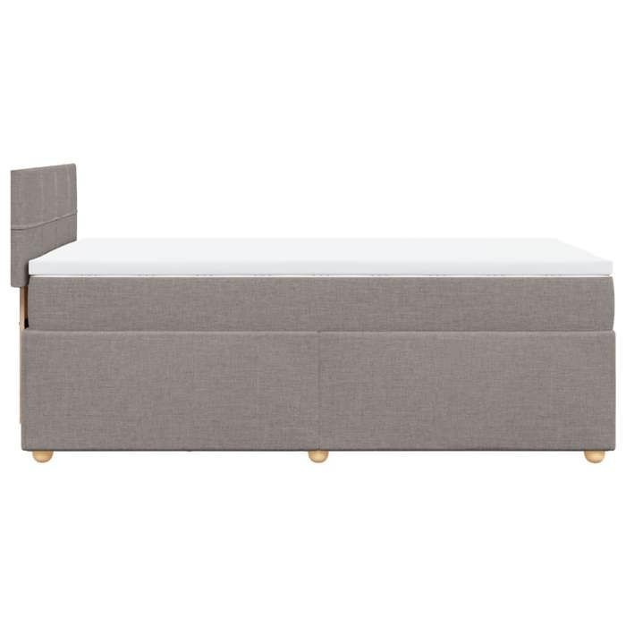 Struttura letto con materasso - Maison Exclusive - Tortora - 80x200 cm - Massimo relax - Rivestimento sfoderabile