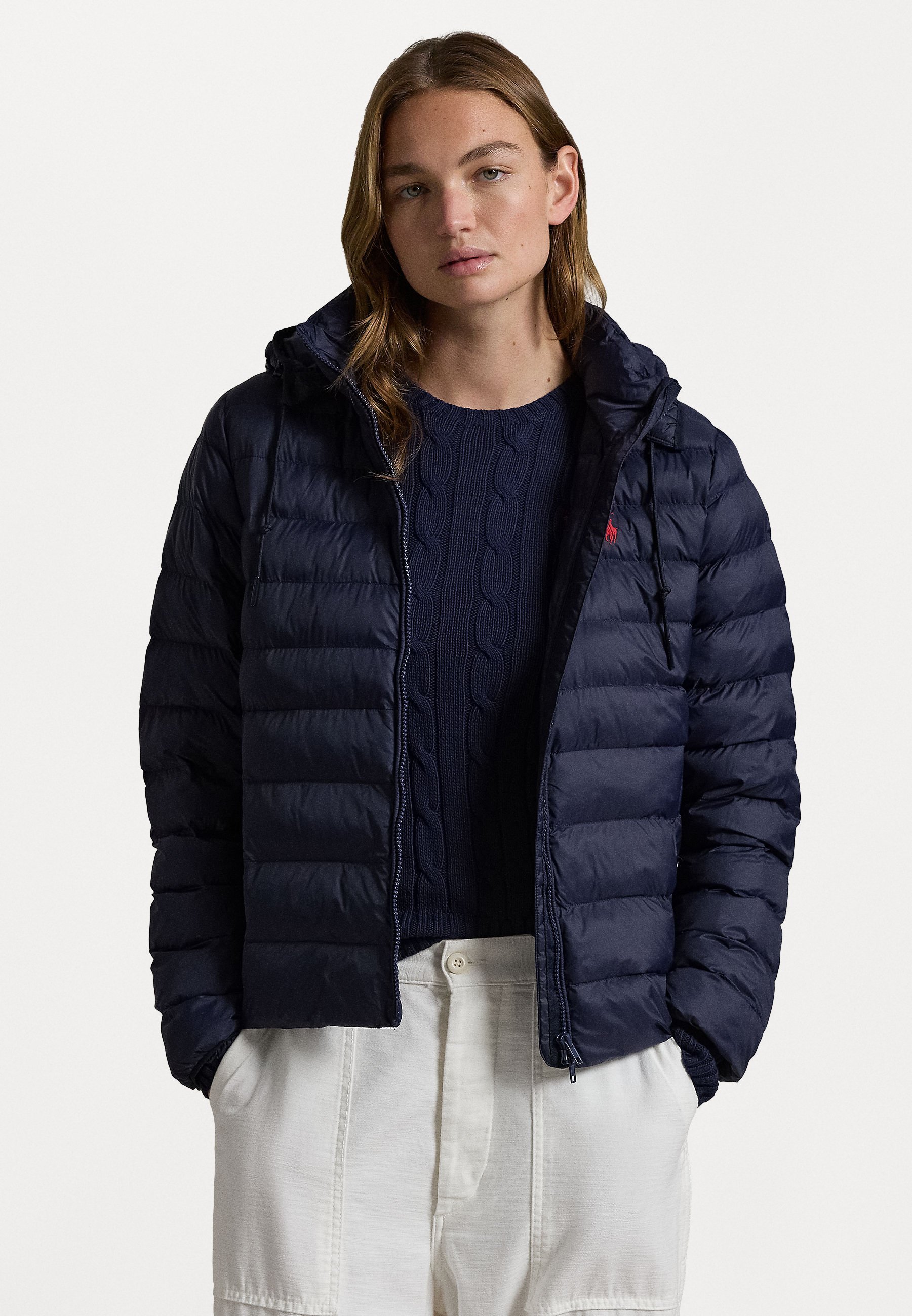 Giacca con cappuccio pieghevole e resistente all'acqua Polo Ralph Lauren - Giacca leggera - blu navy