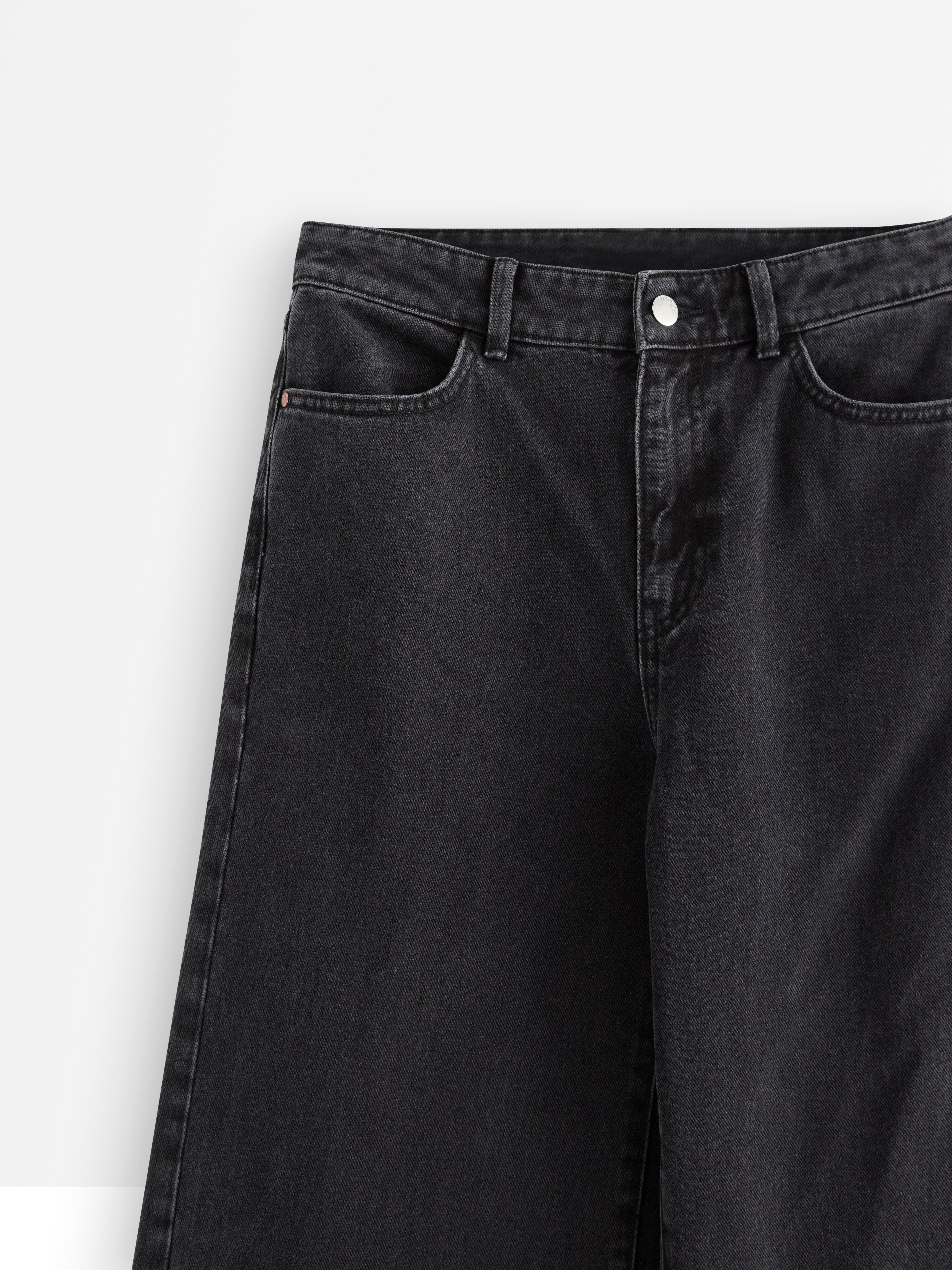 Jeans anchos Jackie med extra vida ben denim negro