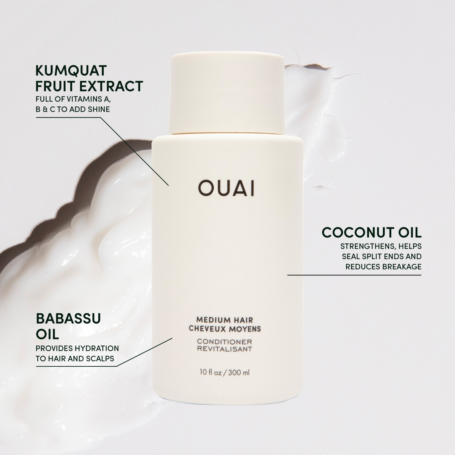 „Ouai“ kondicionierius vidutinio storio plaukams – 89 ml