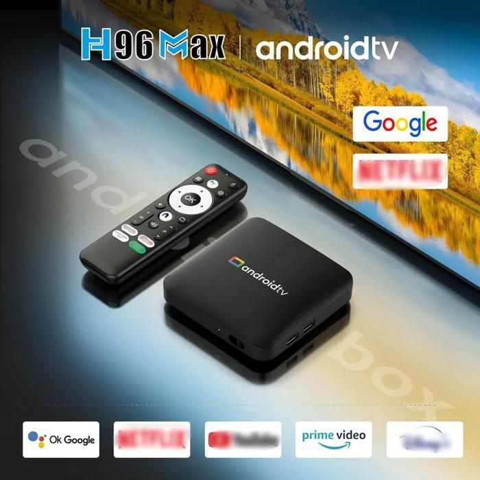 H96 Max Android TV Box - Android 14.0 4K HDR Quad Core 2G+16G WiFi2.4G/5G Google TV