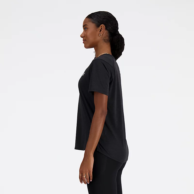 Camiseta feminina de manga curta London Edition Graphic NB Athletics - PRETO MESCLA