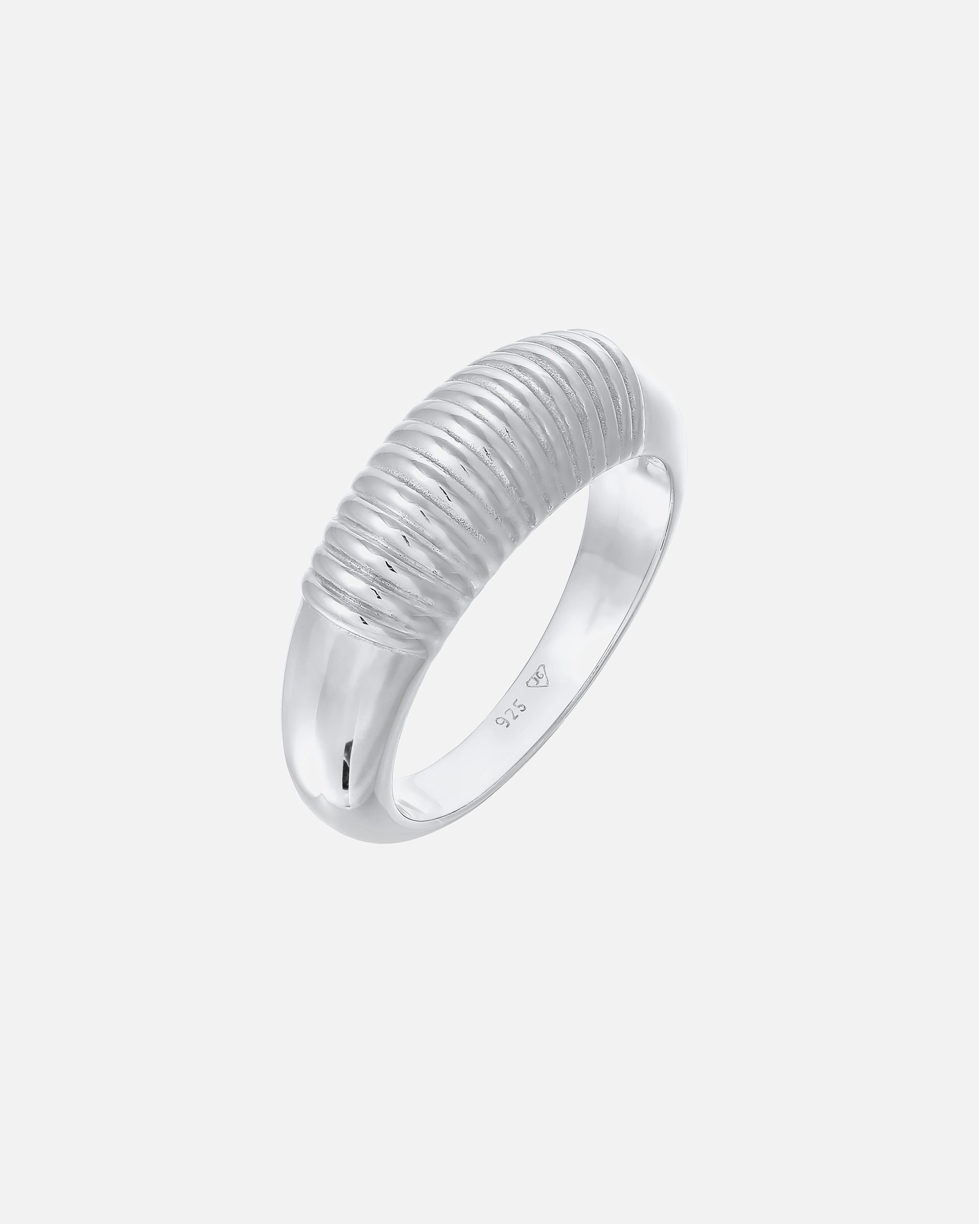 Elli PREMIUM Elli PREMIUM Bague Femmes Côtelé Design Chunky en argent sterling 925 rhodié