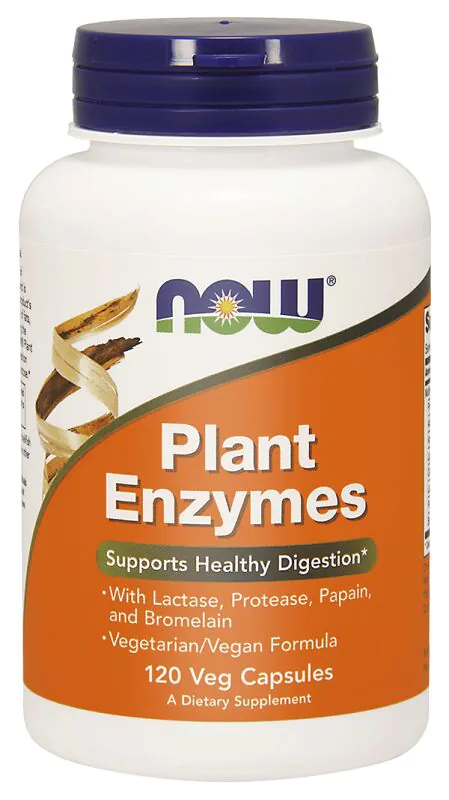 Now Foods Plant Enzymes, Roślinne enzymy trawienne, Kapsułki
