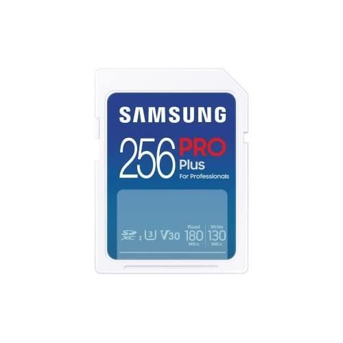 Carte Mémoire SD - SAMSUNG - PRO PLUS - 256 Go - UHS-I U3 - Vitesse 180 Mo/s