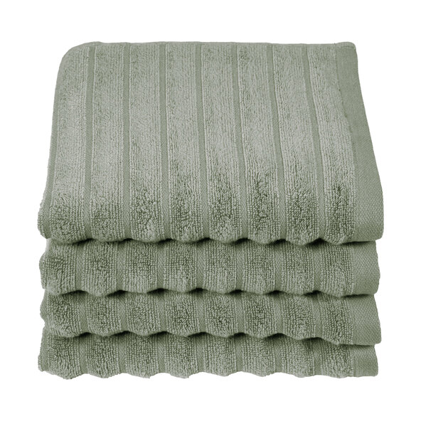 Prosop de baie înalt/jos, set 2 x 2 piese, verde