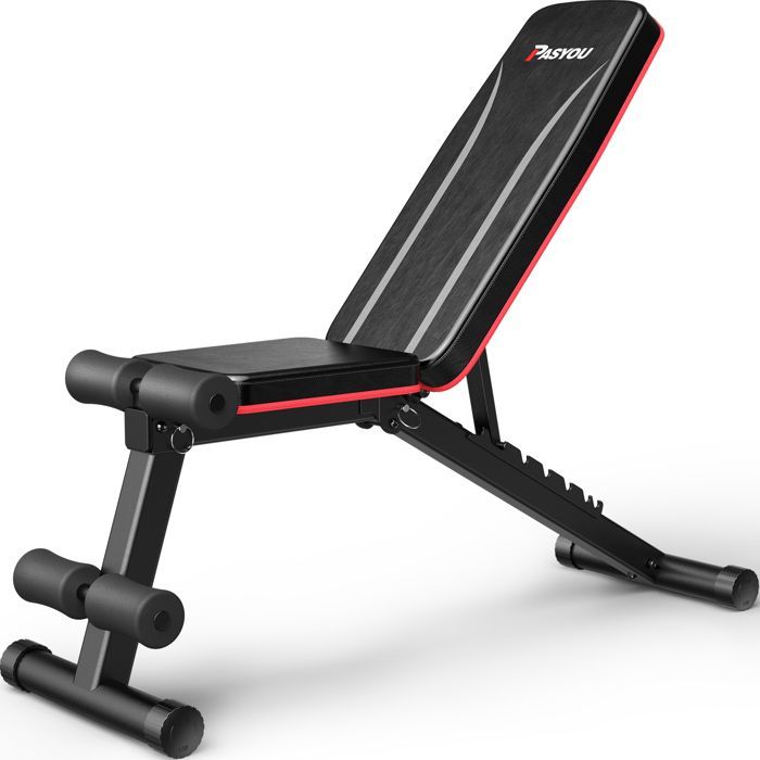 Banc de musculation - PASYOU - PA300 - Pliable 7 en 1 - Multi-positions - 230 kg