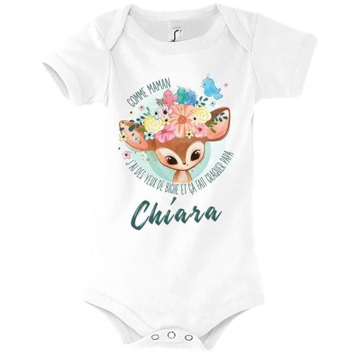 Body para bebé - Chiara - Nombre de niña - Algodón - 12-18 meses