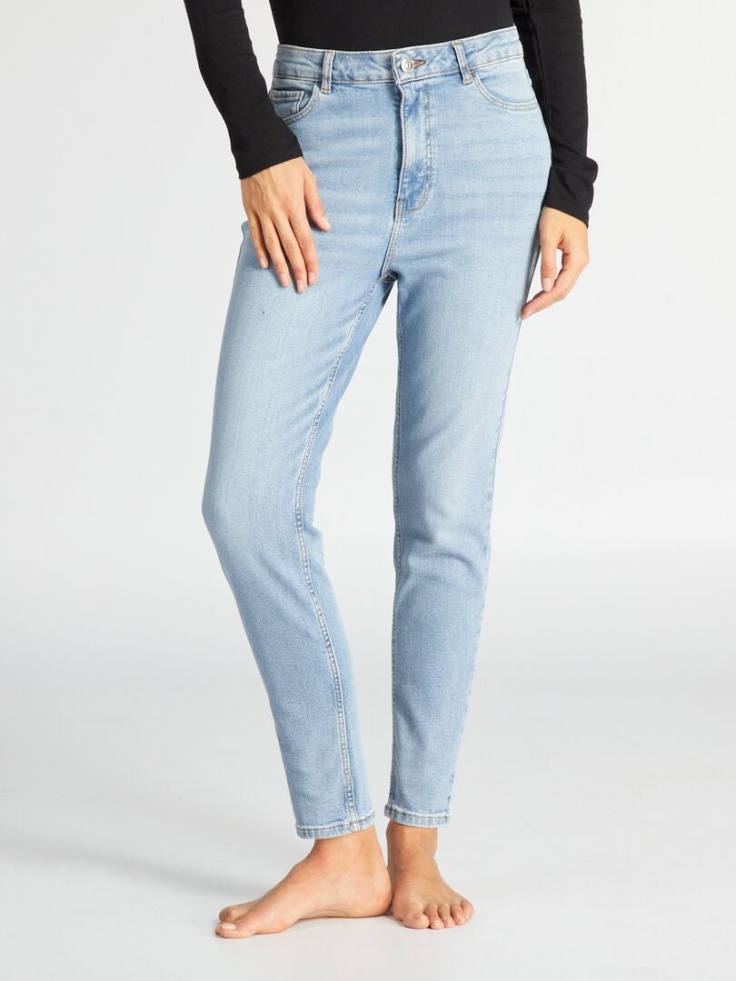 Pantalones vaqueros ajustados de mezclilla, talla 28L - Azul