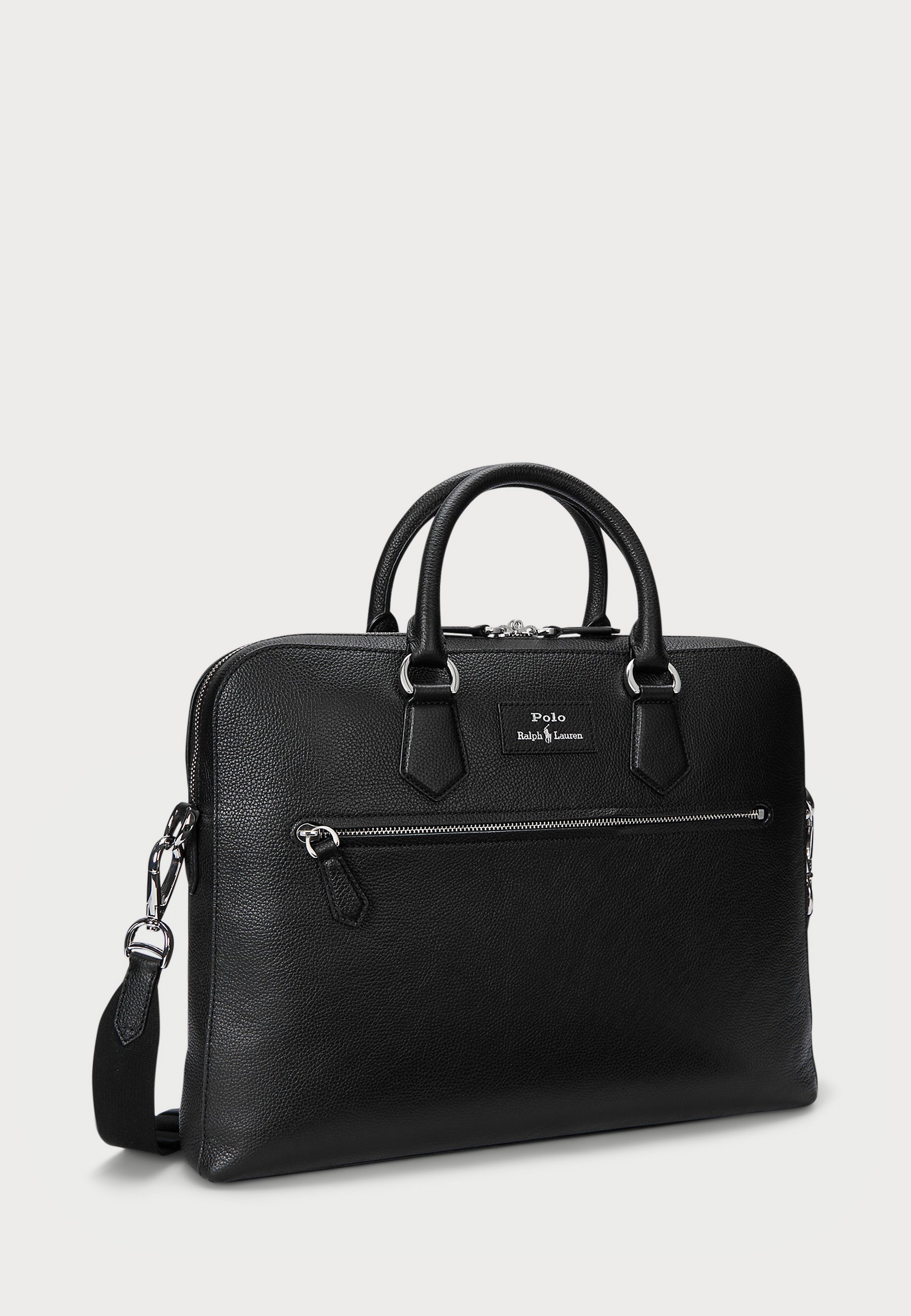 Polo Ralph Lauren PEBBLED LATHER COMMUTER BAG - Portfell - must