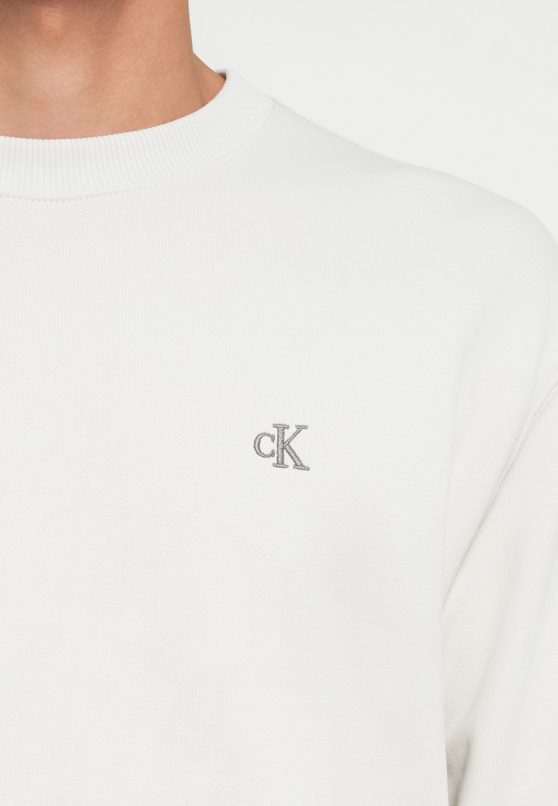 Sweat-shirt Calvin Klein Jeans MONOGRAMME - craie