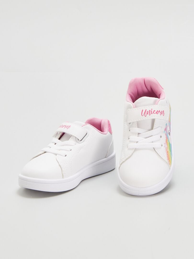 Zapatillas Unicornio con Velcro - BLANCAS