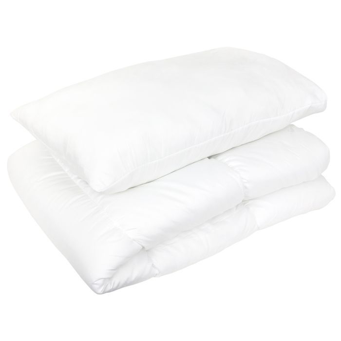 Set copripiumino estivo 120x150 cm, imbottitura 100% poliestere 200 g/m², e cuscino 40x60 cm, GAVROCHE bianco