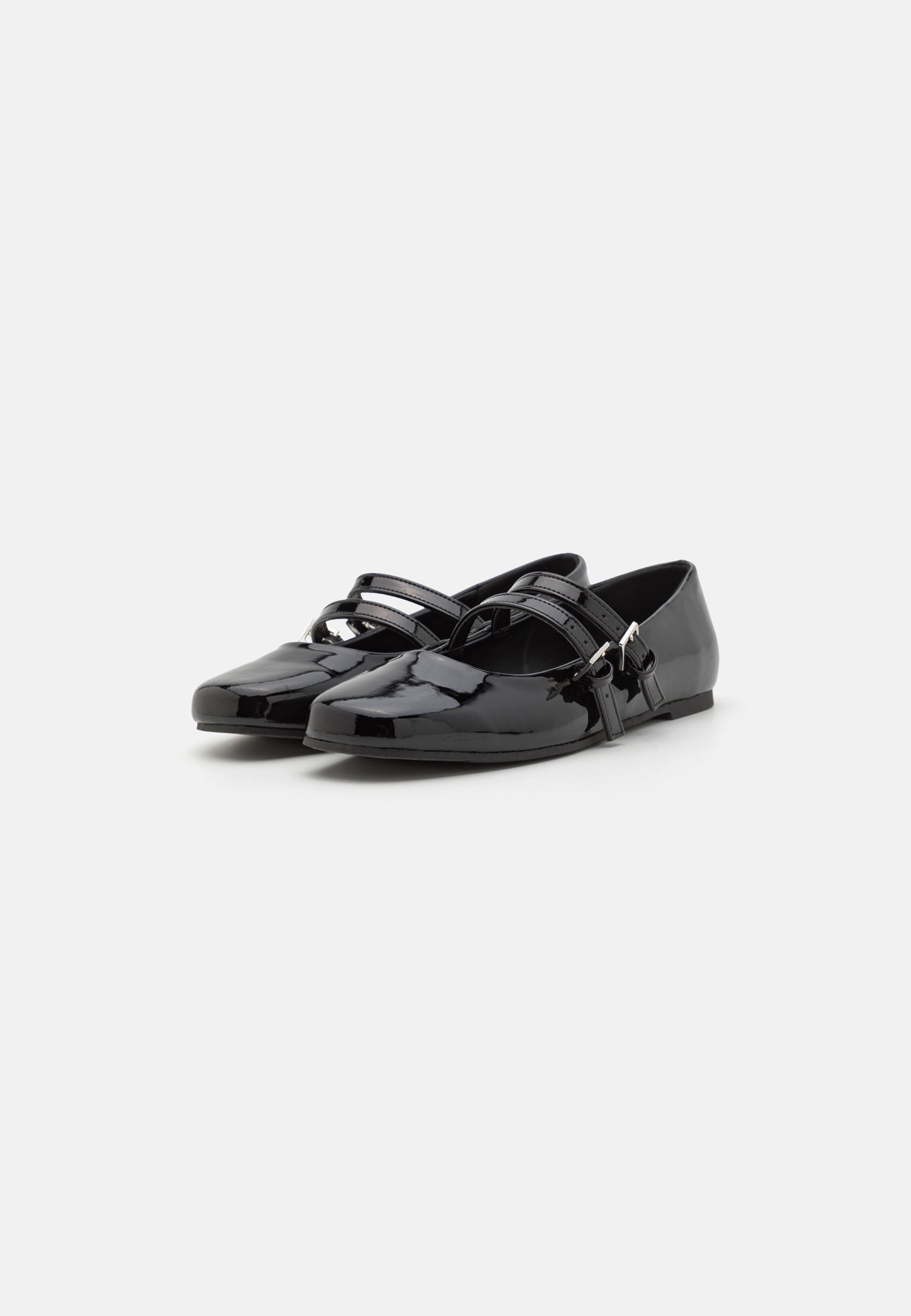 Ballerines Even&Odd à bride cheville et coupe large - noires