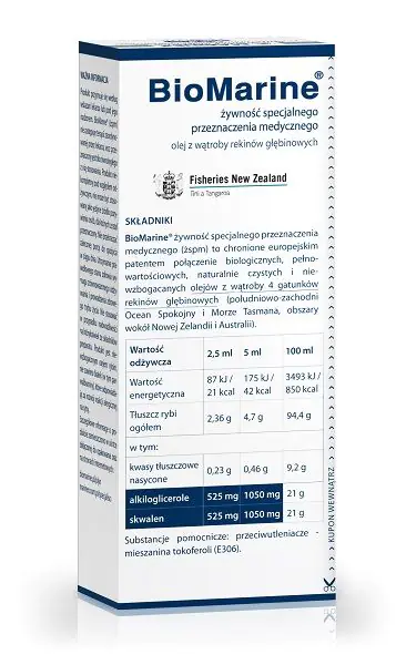 BioMarine 1140, Olej z wątroby rekinów głębinowych, Płyn