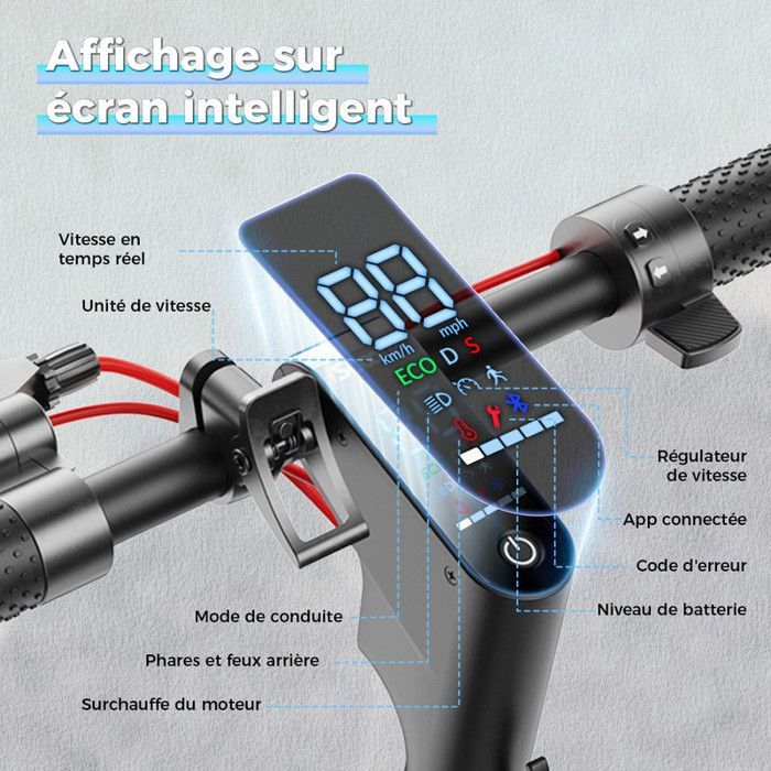 Patinete eléctrico plegable AGILERIDE AS-S1 de 8,5