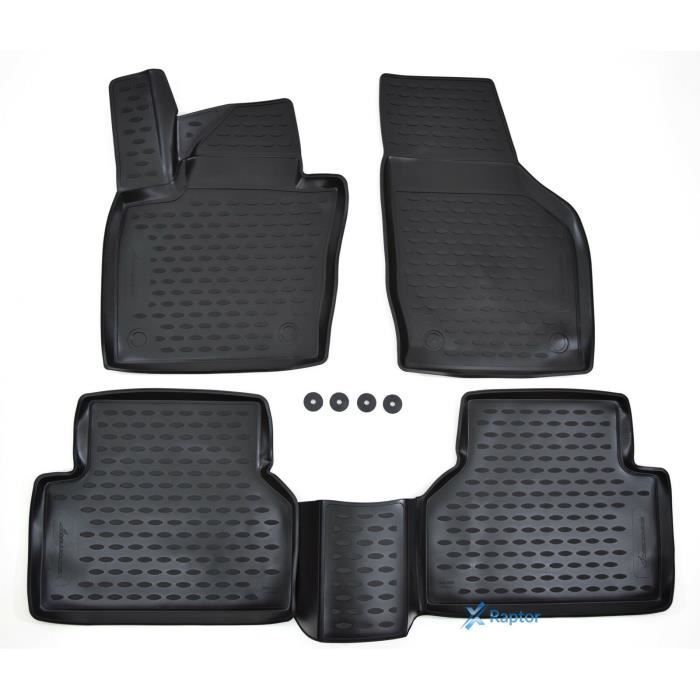 Tapis De Sol En Caoutchouc 3D Exclusive - J&J AUTOMOTIVE - Audi Q3 2011-2018 - Noir - Sur Mesure - Antidérapant